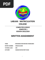 Final Written Assignment Scomp Anisyam k05