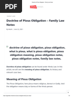 Doctrine of Pious Obligation - Family Law Assignment