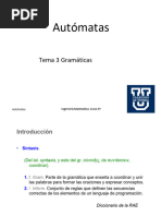 Tema 3. Gramaticas y Lenguajes