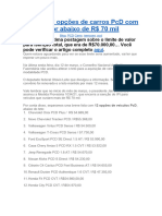 Confira 12 Opções de Carros PCD Com Valor Abaixo de R