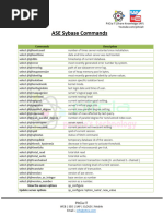 Sybase Basic Commands