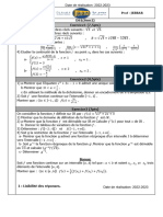 Année Scolaire: 22-23 2 Bac S P DS1 (Sem1) Exercice1 (7,5pts)