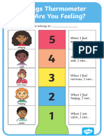 Feelings Thermometer - How Are You Feeling - Worksheet