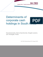 WP 212 Determinants of Corporate Cash Holdings in South Africa 0