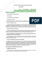 LEY #30687 Ley de Promoción de Los Derechos de Las Personas de Talla Baja