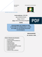 TD Economie de La Cote D'ivoire