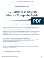 Starter's Guide To Church Usher Ministry For Training Your Ushers