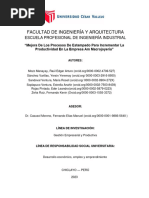 Mejora de Los Procesos de Estampado para Incrementar La Productividad en La Empresa Am Macrojoyería