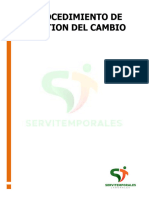 Procedimiento de Gestion Del Cambio