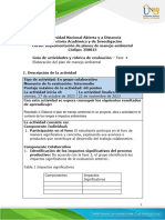 Guia de Actividades y Rúbrica de Evaluación - Unidad 3 - Fase 4 - Elaboración Del Plan de Manejo Ambiental