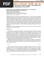 Correlation of Shear-Wave Velocities and Cone Resistance