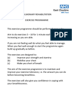 Pulmonary Rehabilitation Exercise Programme