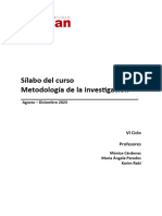 Sílabo Metodología de La Investigación 2023-2