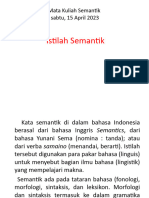 Mata Kuliah Semantik