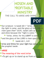 The Call To Arise and Shine Teaching