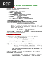 Cómo Identificar Complementos Verbales - Con Clave