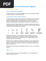 Sistema de Numeración Egipcio