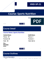 Lecture No 01 Sports Nutrition 