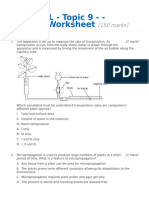 DP1 BioHL - Topic 9 - Revision Workshe