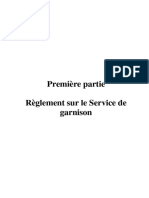 Reglement Provisoire Sur Le Service de Garnison