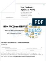 90+ MCQ On DBMS