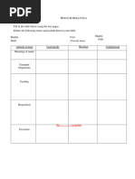 Worksheet Phylum Mollusc