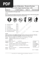 OL English Support Paper - Western 2022