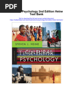 Cultural Psychology 2nd Edition Heine Test Bank Download