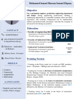 C.V Mohamed Ismael - Mechanical Engineer Production and Design