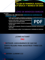 Taller de Primeros Auxilios y Reamimación Cardiopulmonar