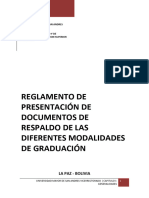 Reglamento de Presentacion Docs Diferentes Modalidades de Graduacion-Umsa