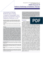 Assessment of Patients Radiation Doses During Computed Tomography Chest Imaging Examination Propose Diagnostic Reference Level