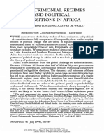 Bratton - Neopatrimonial Regimes and Political Transitions