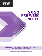 3b 2023 Pre-Week Notes - Part 2 - Remedial Law