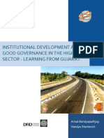 Institutional Development and Good Governance in The Highway Sector - Learning From Gujarat