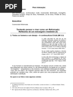 Tentando Pensar e Viver Como Um Reformado (4) (JMC - 08.05.2023)