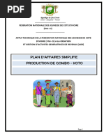 Plan D'affaire Simplifié - Production de Gombo - Coted'Ivoire