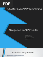 Chapter 3 ABAP Editor (Write Statement and Elementary Data Types)