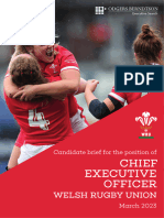 Candidate Brief Published - Welsh Rugby Union - Chief Executive Officer