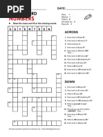 Numbers: Crossword