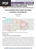 Stock Prediction Using Machine