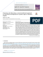 Chan - 2018 - Proposing and Illustrating A Research-Informed Approach To Curriculum Development For Specific Topics in Business English