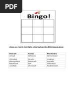 Bingo Cells Template