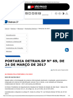 Portaria 69.17 - DETRAN-SP - DEPARTAMENTO ESTADUAL DE TRÂNSITO DE SÃO PAULO