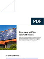 Renewable and Non Renewable Sources