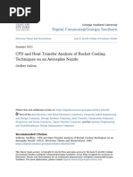 CFD and Heat Transfer Analysis of Rocket Cooling Techniques On An