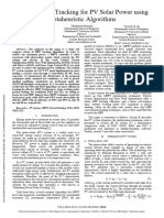 Robust MPPT Tracking For PV Solar Power Using Metaheuristic Algorithms