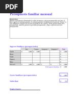 Presupuesto Finanzas Familiares