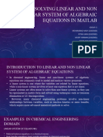 Solving Linear and Non Linear System of Algebraic