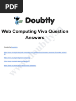 Web Computing Viva Questions